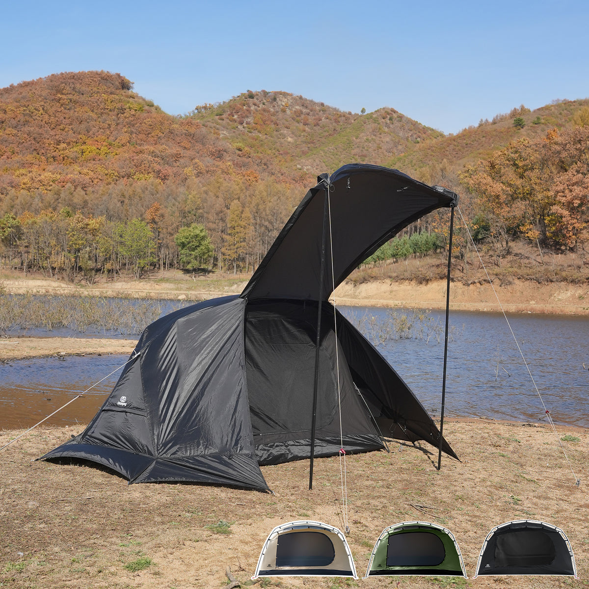 テントセット】GOGlamping SKY EYE 自立式TCテント と フライシート