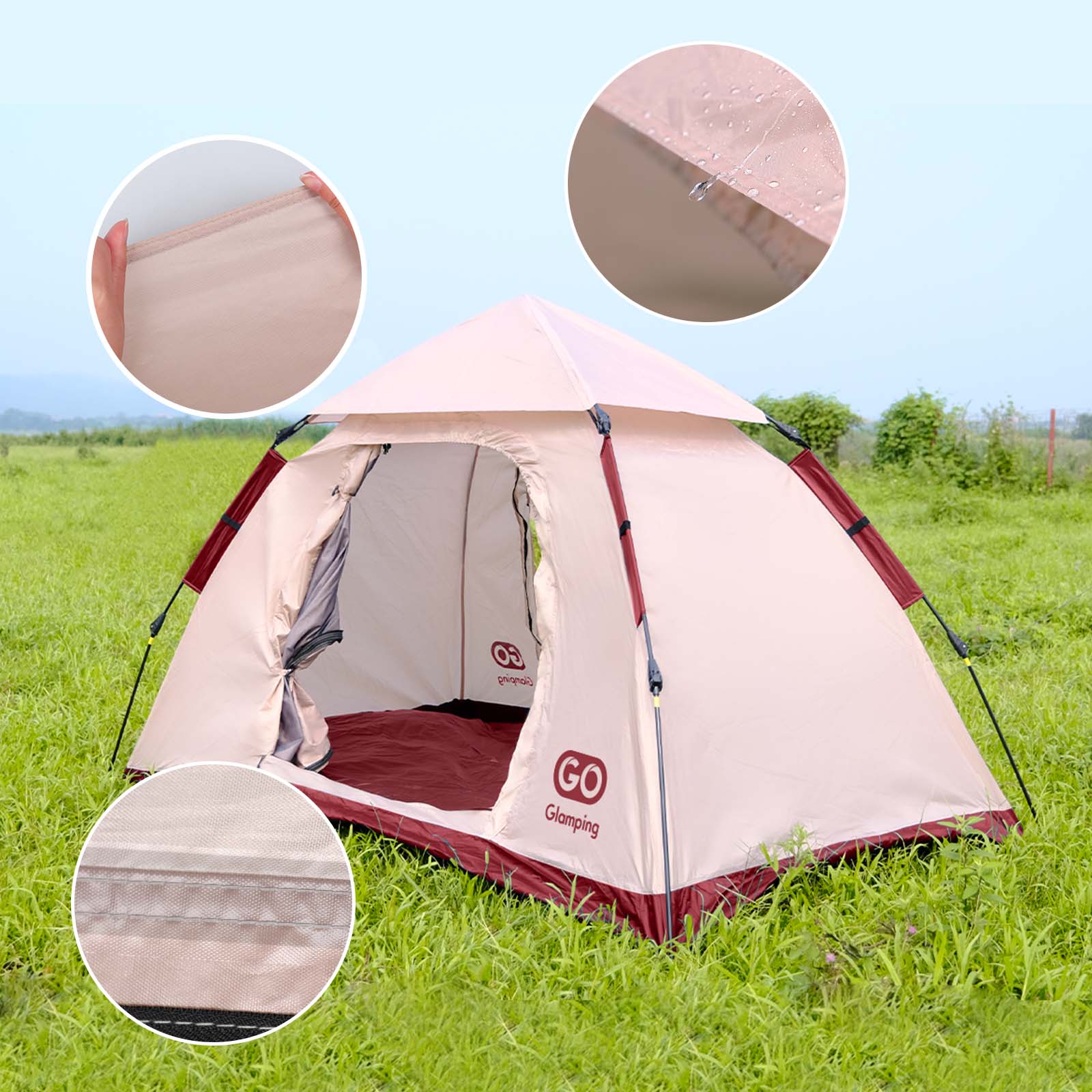 絶版品25%OFF】RAKUEN ワンタッチテント 1-2人用 – GOGlamping