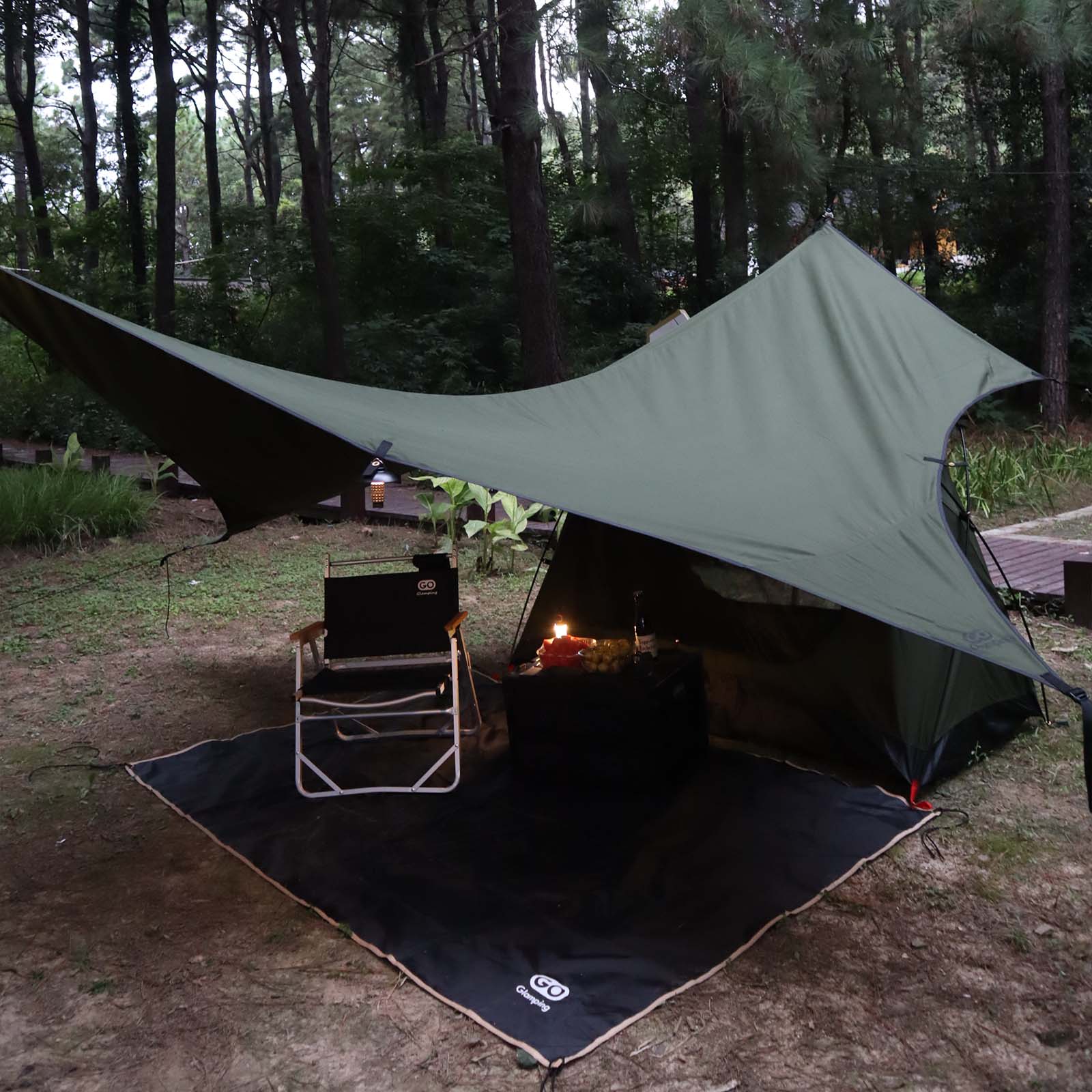 Tent Set] GOGlamping SKY EYE 自立式 TC テント 山帆 ヘキサタープ [テントセット]