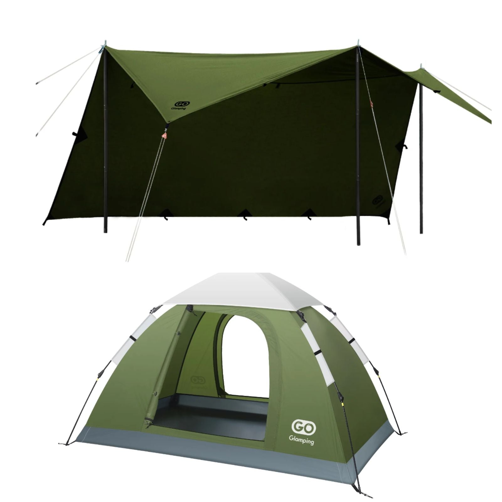 25％OFF 】【特選セットセール】HENGEN+ スクエアタープ TC 295 &RAKUEN ワンタッチテント 1-2人用 – GOGlamping