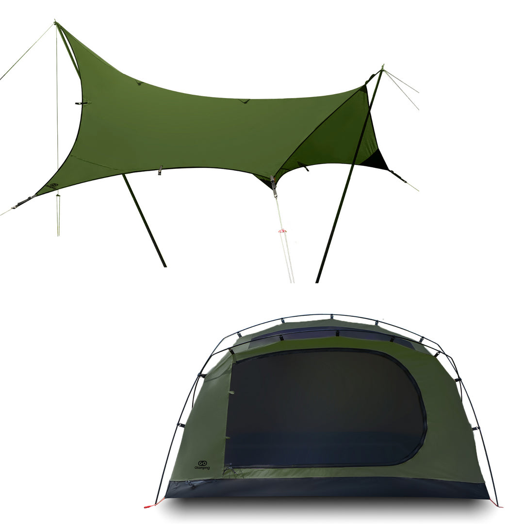 テントセット】GOGlamping SKY EYE 自立式 TC テント 山帆 ヘキサタープ